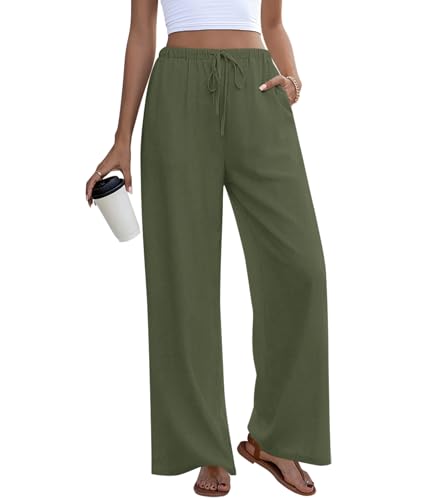 Menopause Fashion: Dressing in Style When You're Too Darn Hot 10 Anymeet Military Green Palazzo Pants for Women Wide Leg Flowy Pants with Pockets Plus Size 2025 Summer XL