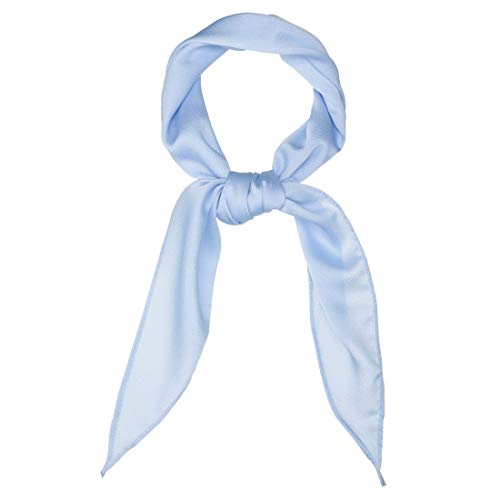 7 Fall/Winter Runway Looks for Women Over 40 43 Allegra K Solid Color Rhombus Neck Scarf Scarves Skinny Long Neckerchief for Women Light Blue
