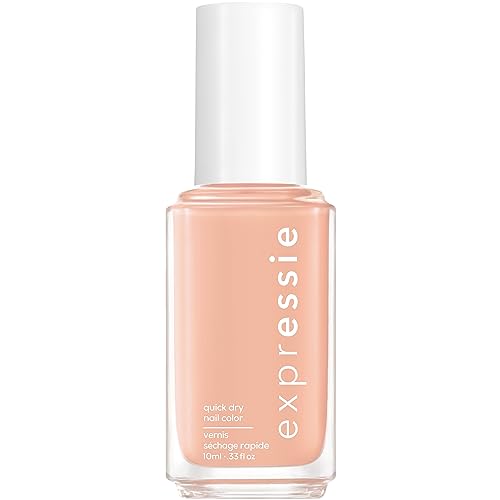 How to Wear the Color Peach 5 essie Expressie Nail Polish, Quick-Dry Light Pastel Peach Nail Polish, Vegan, All Things OOO, 0.33 fl oz