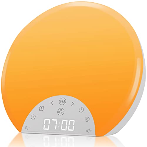 28 Clever and Thoughtful Gift Ideas for Her Under $50 46 ANTDALIS Sunrise Alarm Clock Wake Up Light for Kids, Adults, Heavy Sleepers with Dual Alarms, Snooze, Sleep Aid with 7 Nature Sounds for Bedrooms with 8 Colors Night Light, FM Radio, Gift Ideas