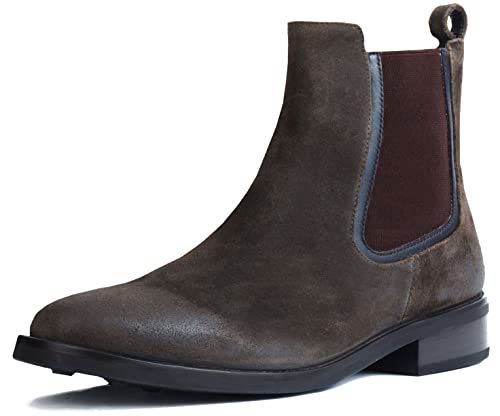 10 Women's Chelsea Boots to Shop Now 2 Thursday Boot Company Women's Duchess Chelsea Ankle Boots, Dark Olive Suede, 8