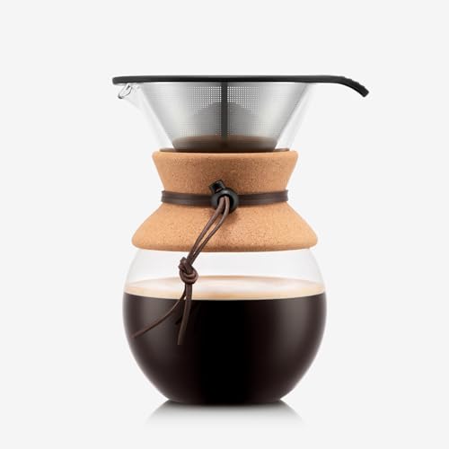 28 Clever and Thoughtful Gift Ideas for Her Under $50 31 Bodum 34 Oz Pour Over Coffee Maker, High-Heat Borosilicate Glass with Reusable Stainless Steel Filter and Cork Grip - Made in Portugal