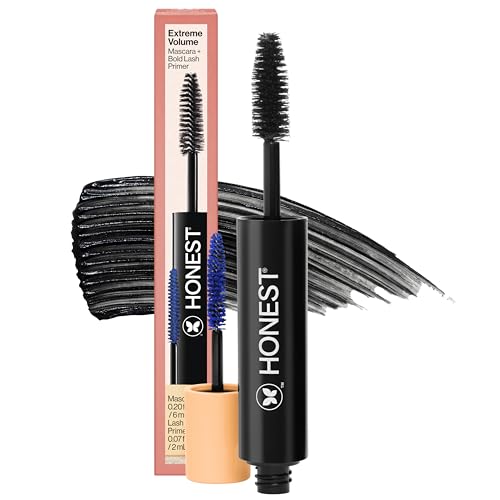 12 Best All-Natural Beauty Gifts for Her Under $40 17 Honest Beauty 2-in-1 Extreme Volume Clean Mascara + Bold Lash Primer with Castor Oil | Maximum Volume + Curl | Vegan + Safe for Sensitive Eyes | Black, .27 fl oz