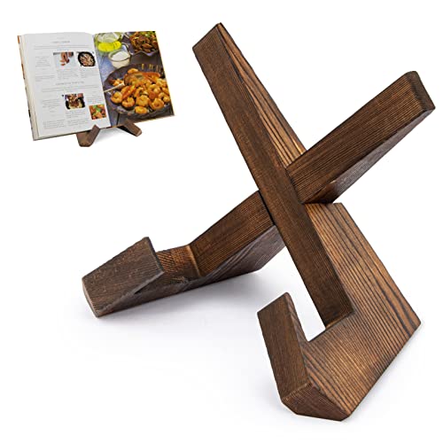 28 Clever and Thoughtful Gift Ideas for Her Under $50 27 PUERSI Cookbook Stand for Kitchen, Recipe Book Holder for Kitchen Counter, Wooden Cookbook Holder, Rustic Cook Book Holder Stand - Rustic Brown