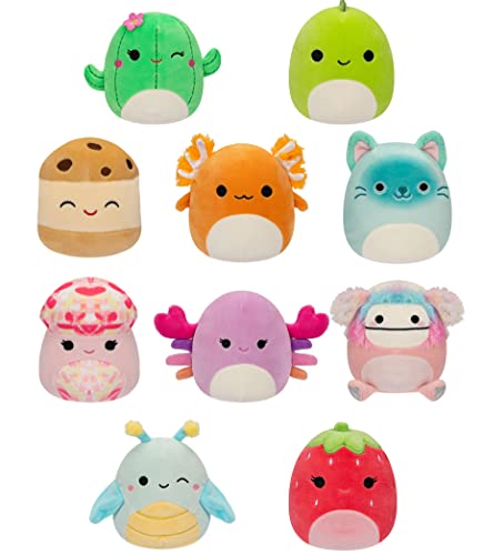 Preview: Top Amazon Prime Day Deals 24 Squishmallows 5-Inch 10-Pack Plush - Diane Bigfoot, Giles Grasshopper, Maritza Cactus, Nico Axolotl, Rachel Mushroom, and More - Ultrasoft Official Kelly Toy Plush - Amazon Exclusive