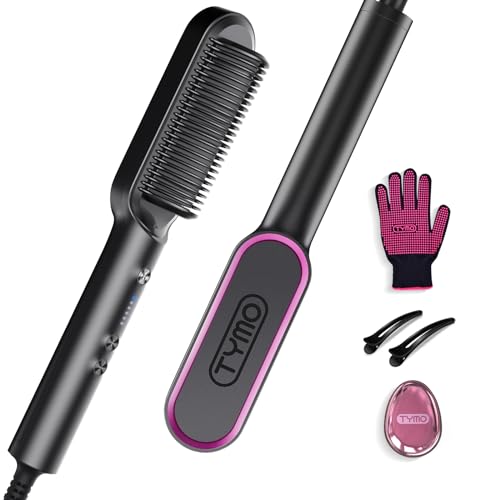 These 27 Amazon Black Friday Deals Are Trending 24 Hair Straightener Brush, TYMO Ring Hair Straightener Comb Straightening Brush for Women with 5 Temps 20s Fast Heating & Dual Voltage, Black