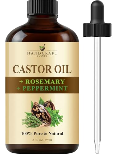 12 Best All-Natural Beauty Gifts for Her Under $40 11 Handcraft Blends Castor Oil with Rosemary and Peppermint Oil in Glass Bottle - 2 Fl Oz - 100% Pure and Natural - Premium Grade Oil for Hair Growth, Eyelashes and Eyebrows