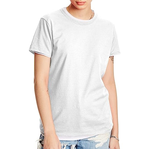 What to Wear While Traveling for the Holidays 10 Hanes womens Perfect-t Short Sleeve T-shirt fashion t shirts, White, Medium US