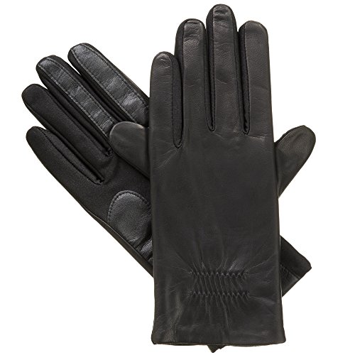 7 Fall/Winter Runway Looks for Women Over 40 12 isotoner Women's Classic Stretch Leather Gloves, Black