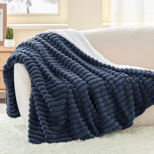 28 Clever and Thoughtful Gift Ideas for Her Under $50 29 INFIIXSO Sherpa Throw Blanket for Couch - Super Soft & Warm Striped Fleece Blanket, Cozy Plush Fluffy Blanket All Season Use (Navy Blue, 50x60 Inches)