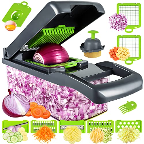 These 27 Amazon Black Friday Deals Are Trending 30 Vegetable Chopper, Pro Onion Chopper, Multifunctional 13 in 1 Food Chopper, Kitchen Vegetable Slicer Dicer Cutter,Veggie Chopper With 8 Blades,Carrot and Garlic Chopper With Container…