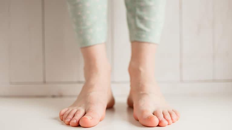 close up of woman's feet