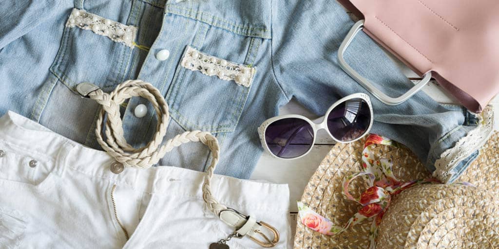 Outfit of neutral color clothing