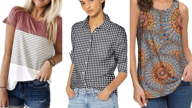 Collage of best Amazon tops.