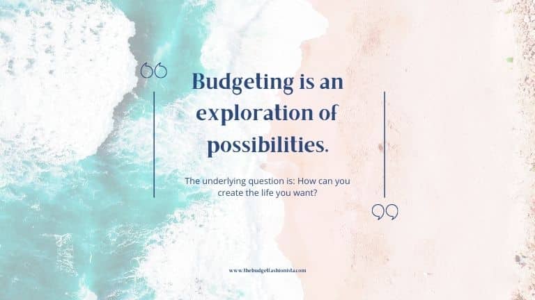 The Big Budgeting Mistake You Might Be Making and How to Fix It 10 Budgeting quote on beach background.