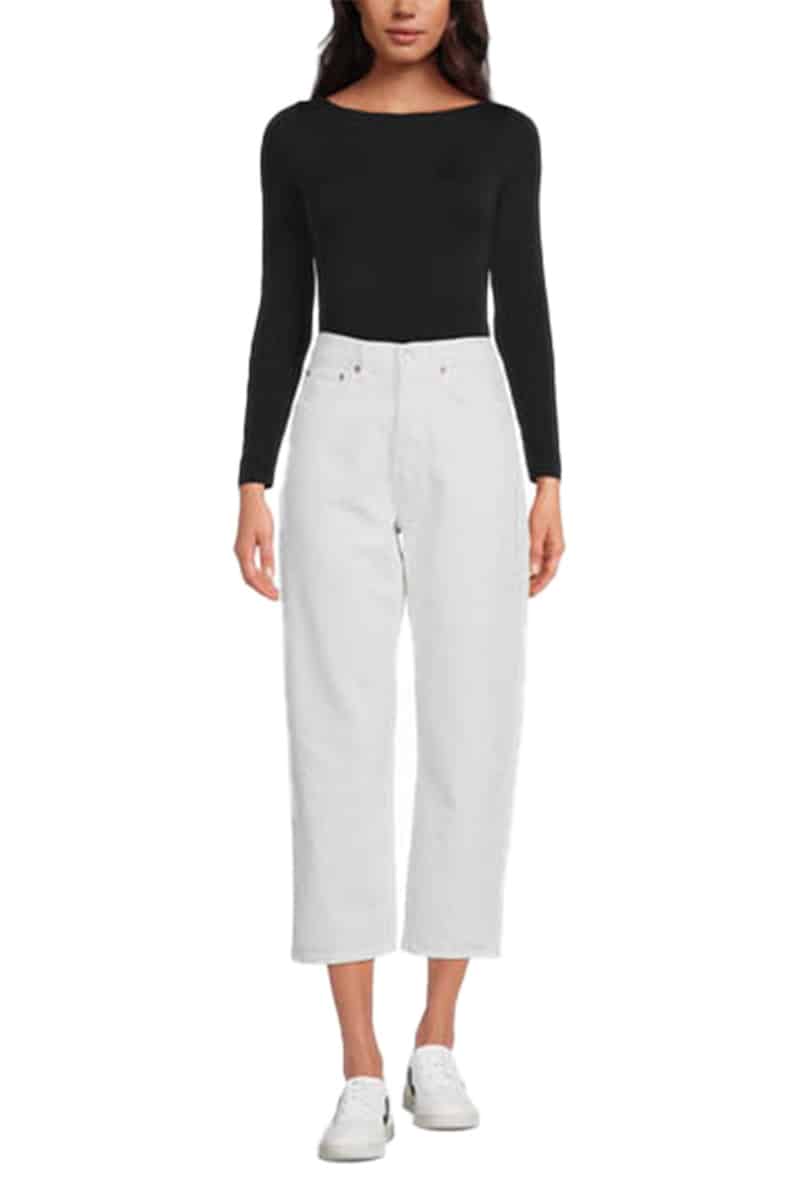 What to Buy at the Fenwick Designer Sale 7 Model wears cropped jeans and black top.
