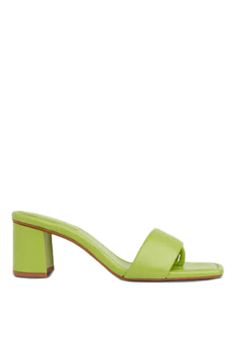 What to Buy at the Fenwick Designer Sale 2 Green mule sandal on sale at Fenwick designer sale.