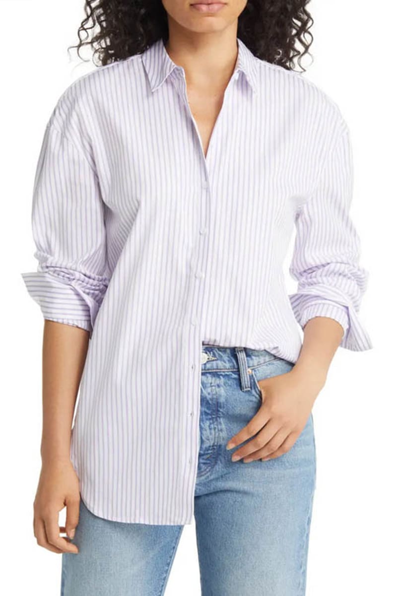 Summer Fashion and Beauty Deals 2023: What to Buy Right Now for $100 or Less 20 Poplin button-down top on sale during Nordstrom Anniversary Sale 2023.