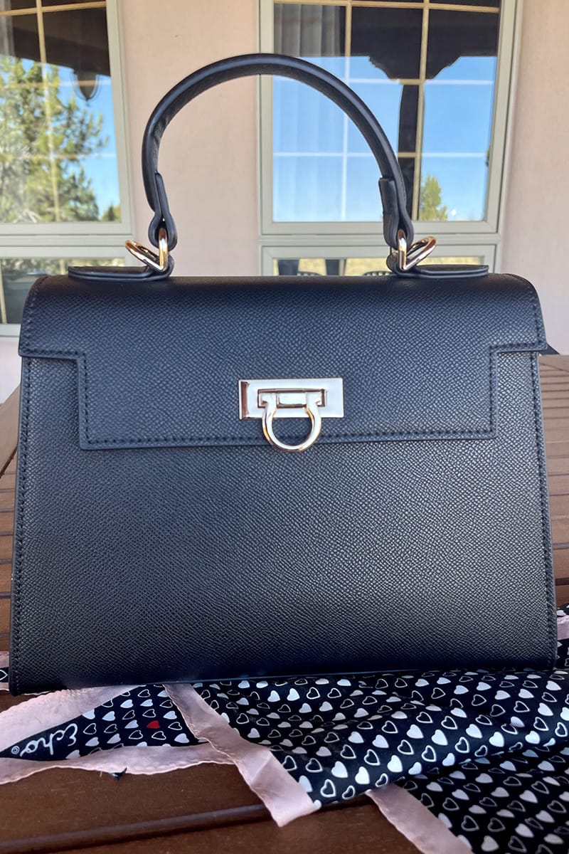 The Top Handle Bag: Where to Get This Chic Accessory for Less 1 Close up view of Levantine Layla top handle bag.