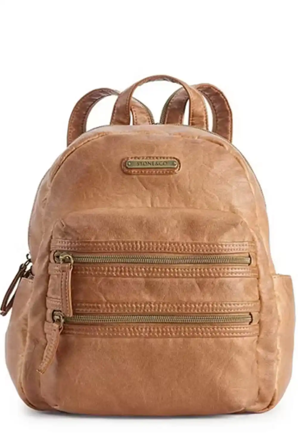 6 Summer 2024 Bag Trends to Try Now 2 Beige mini backpack on white background.