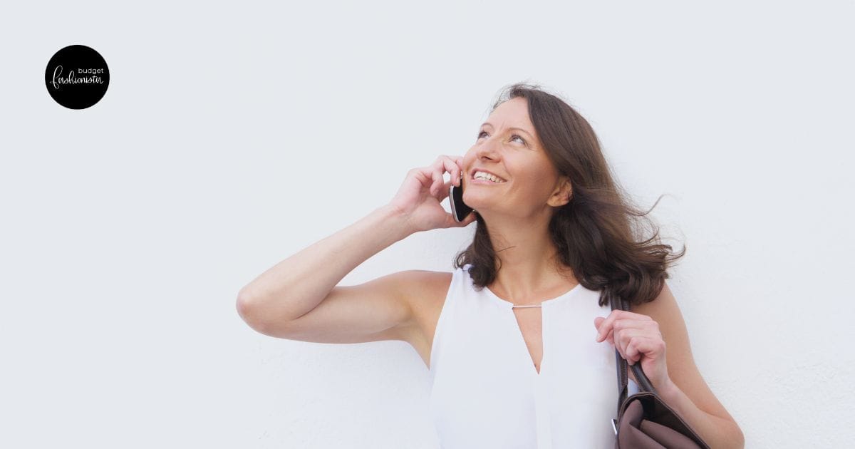 Social Security's Short Timeline: 5 New Money Moves to Make Now 23 Woman looking up while talking on cell phone.