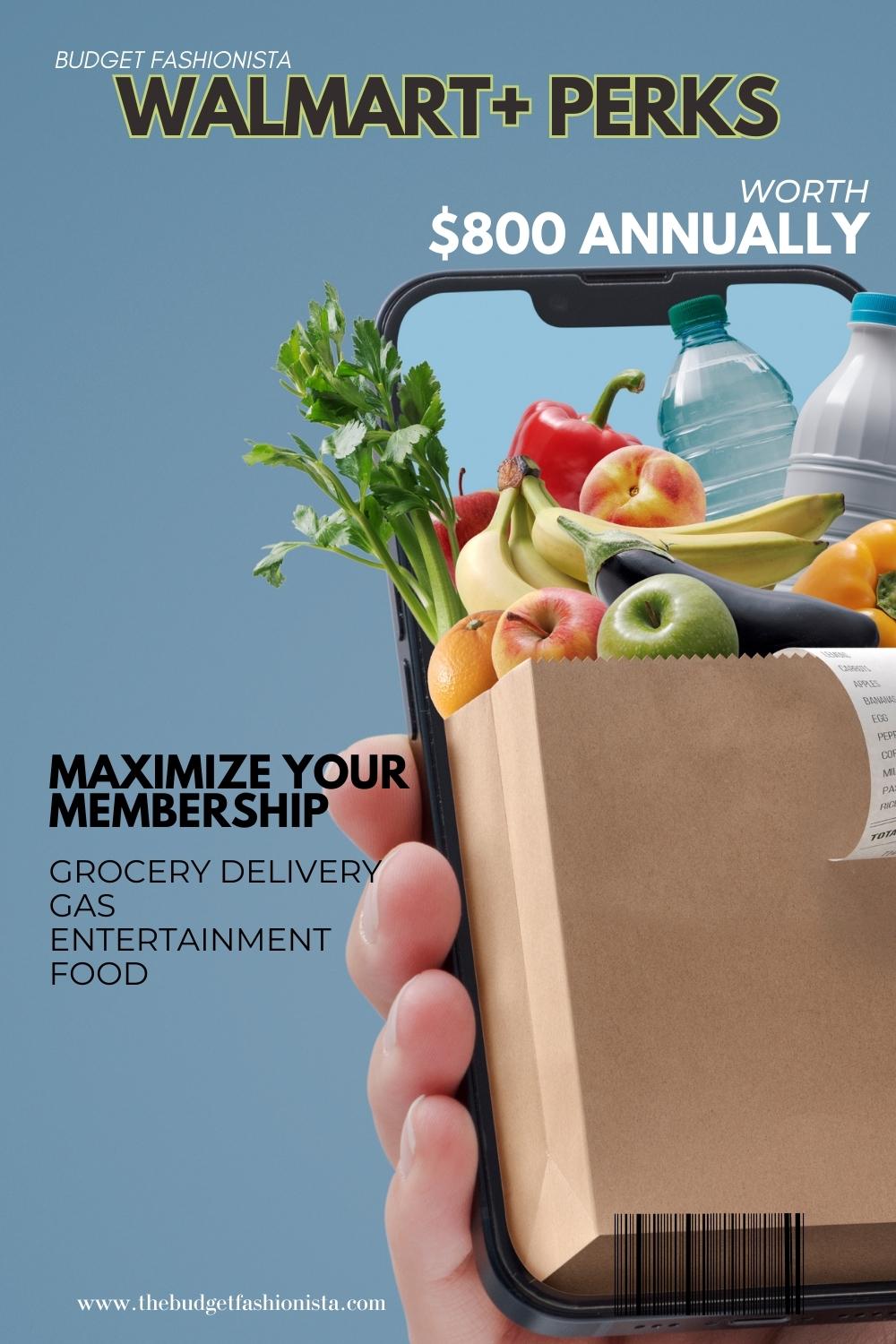 These 4 Walmart+ Perks Are Worth $800 Annually 1 Walmart+ perks text over image representing online shopping.